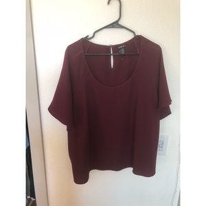 Maroon top